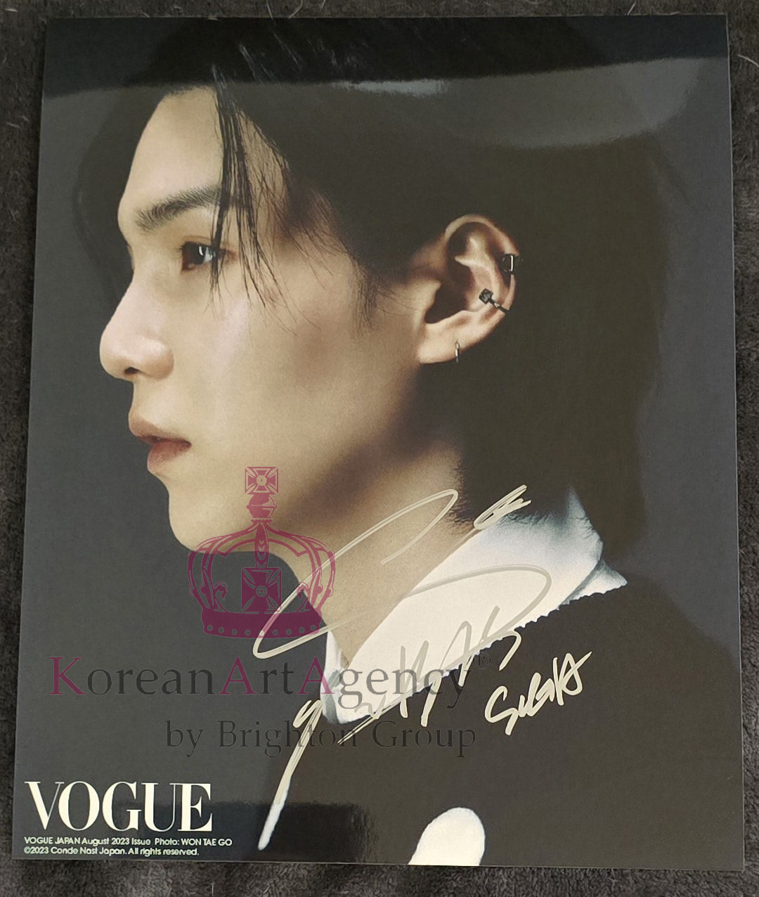 BTS Suga Vogue 10inches Foto Autograph