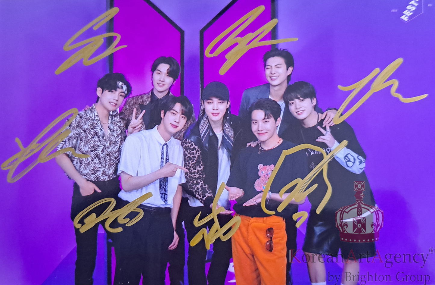 BTS Proof RM Jin Jimin V Suga Jungkook Jhope Autograph