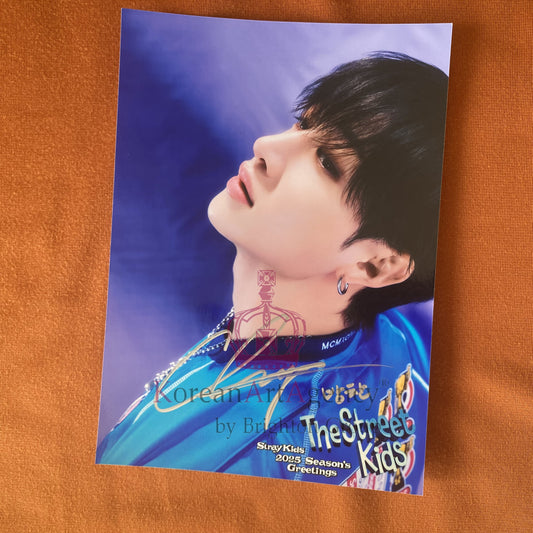 Stray Kids Bang Chan "The Street Kids" Season's Greetings 2025 7-Inch Autographed Photocard