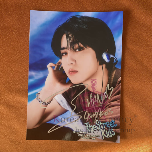 Stray Kids Han "The Street Kids" Season's Greetings 2025 7-Inch Autographed Photocard