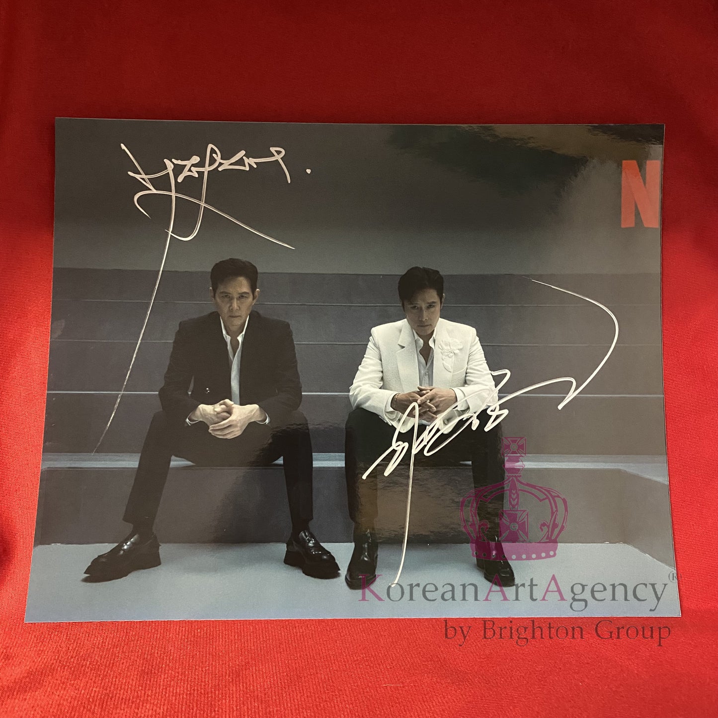 Squid Game Lee Jung Jae and Lee Byung Hun 10inches Autograph