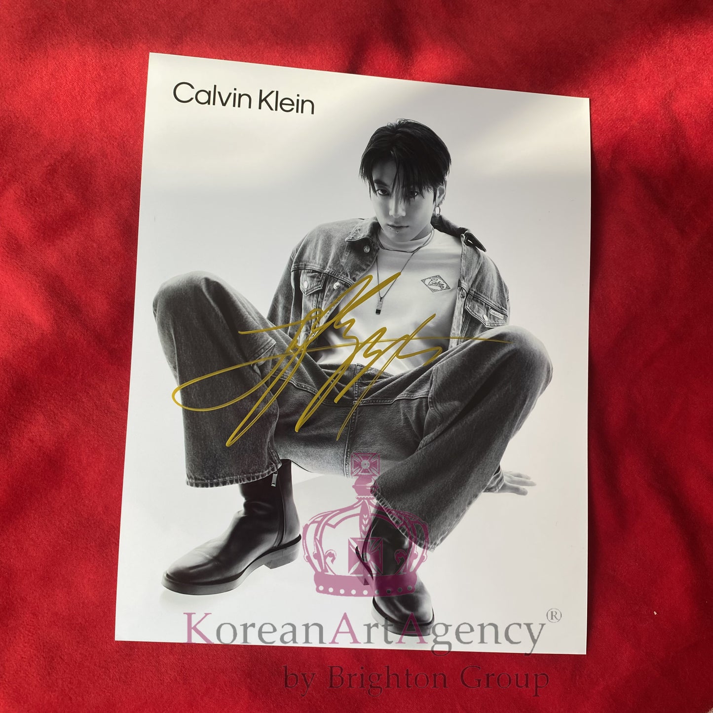 JUNG KOOK (BTS) × CALVIN KLEIN Holiday 2025 Campaign 10″ Autograph – Limited Edition Signed Photo