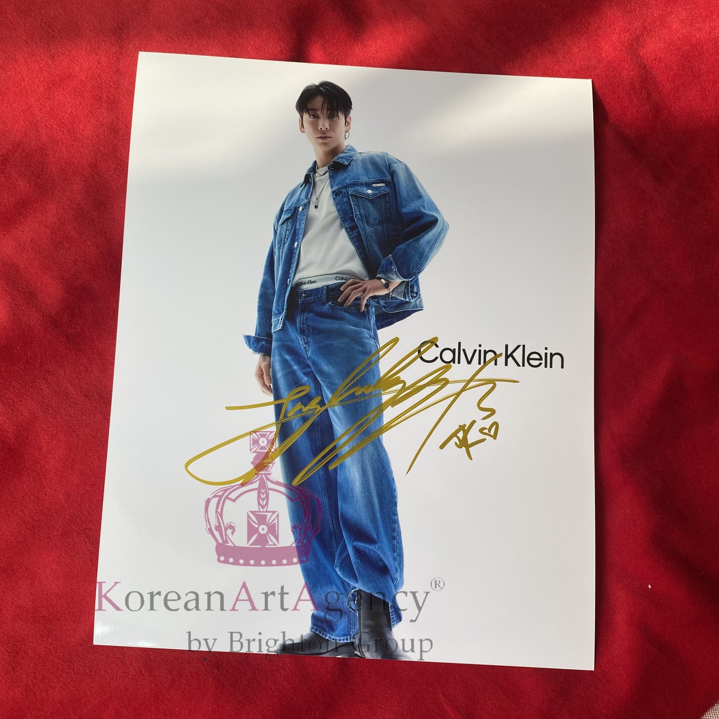 JUNG KOOK (BTS) × CALVIN KLEIN Holiday 2025 Campaign 10″ Autograph – Limited Edition Signed Photo