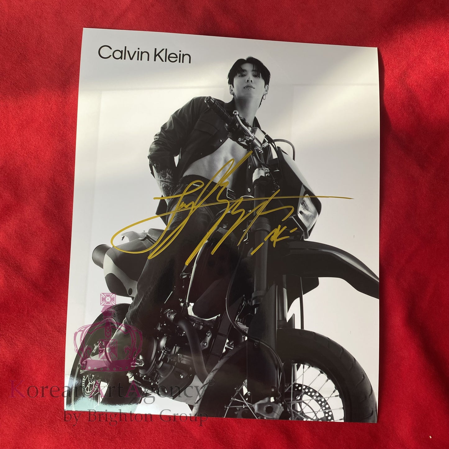 JUNG KOOK (BTS) × CALVIN KLEIN Holiday 2025 Campaign 10″ Autograph – Limited Edition Signed Photo