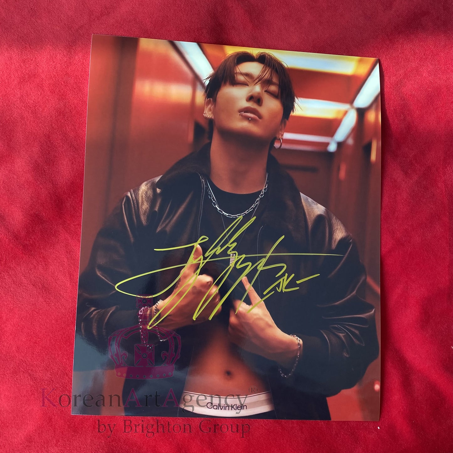 JUNG KOOK (BTS) × CALVIN KLEIN Holiday 2025 Campaign 10″ Autograph – Limited Edition Signed Photo