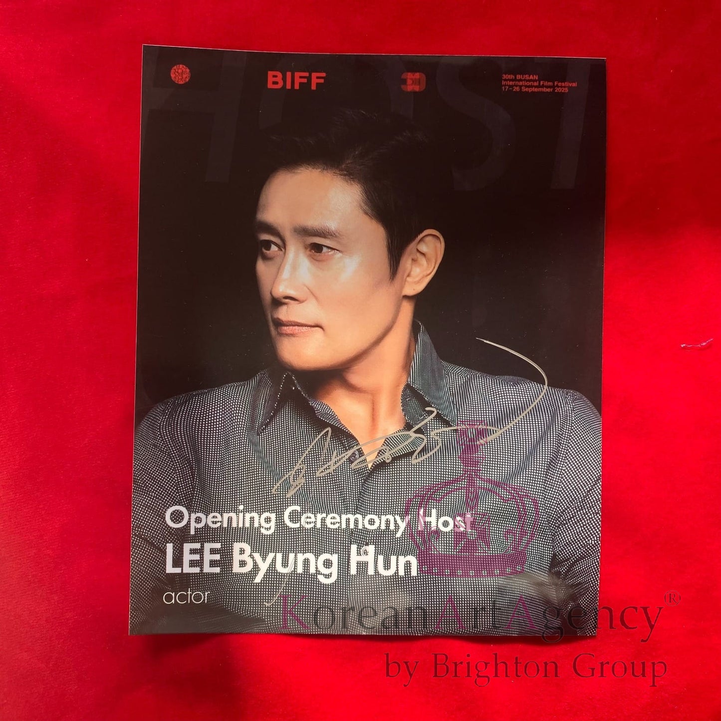 Lee Byung Hun 10inches Autograph