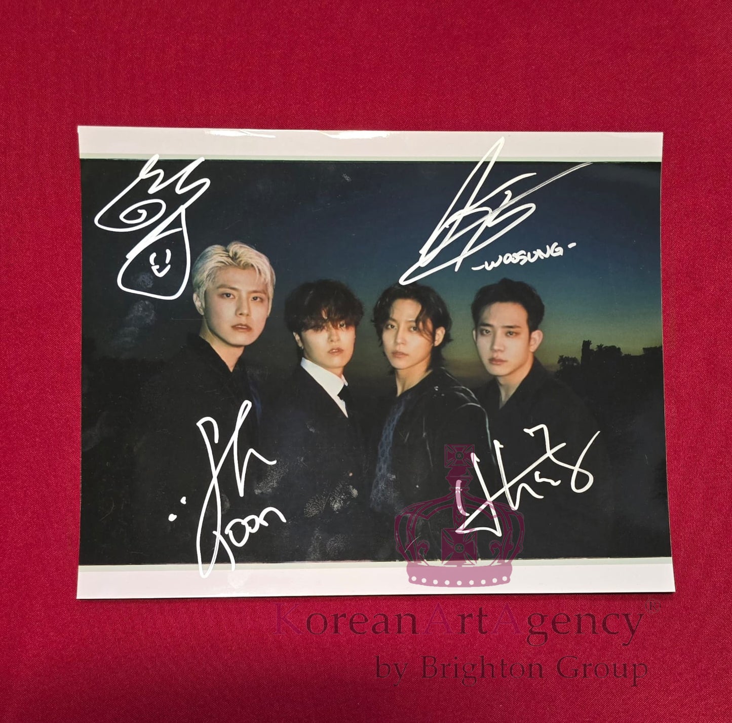 The Rose Autograph – Woosung, Dojoon, Hajoon & Taegyeom Signed 10" Photo | K-Band Collectible
