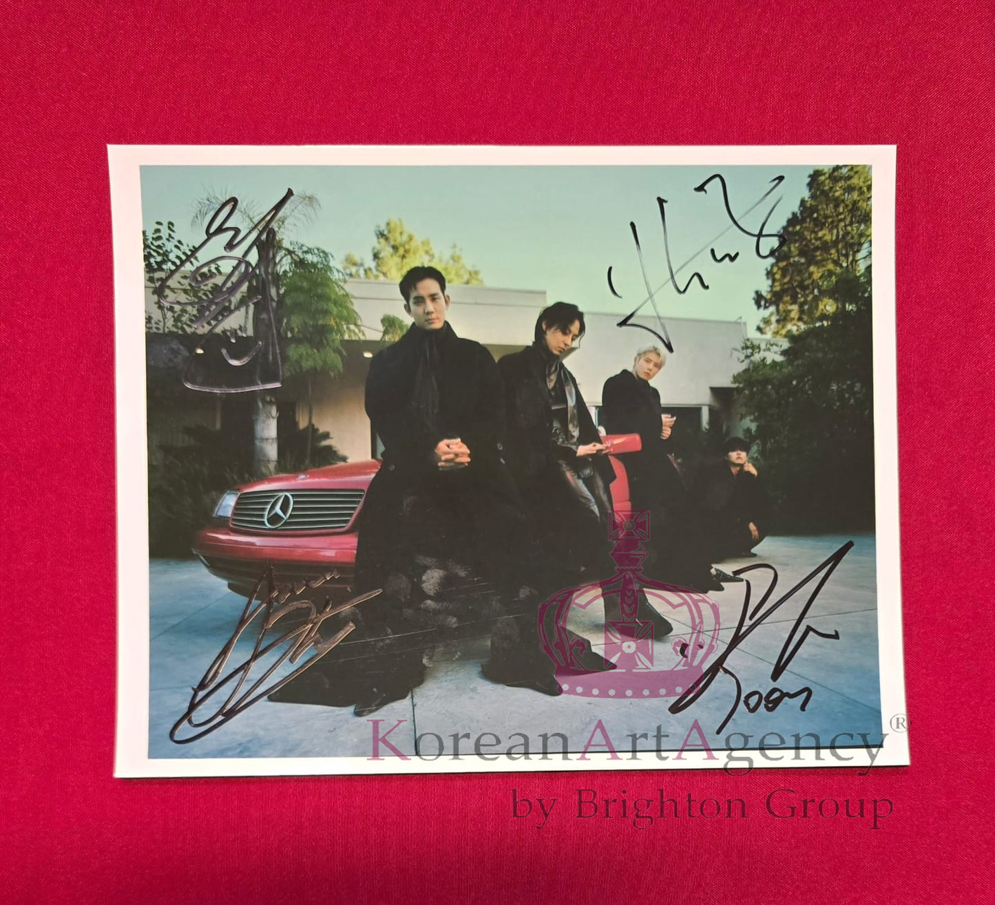 The Rose Autograph – Woosung, Dojoon, Hajoon & Taegyeom Signed 10" Photo | K-Band Collectible