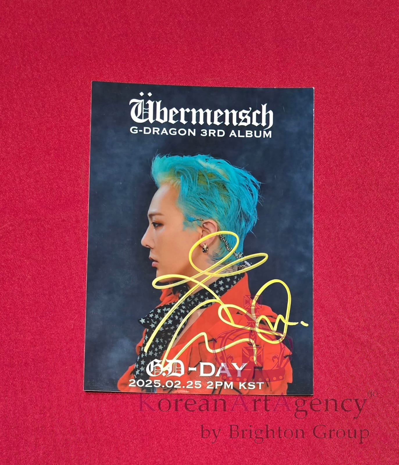 G-Dragon 7" Autograph Photo | K-Pop Icon Signed Collectible