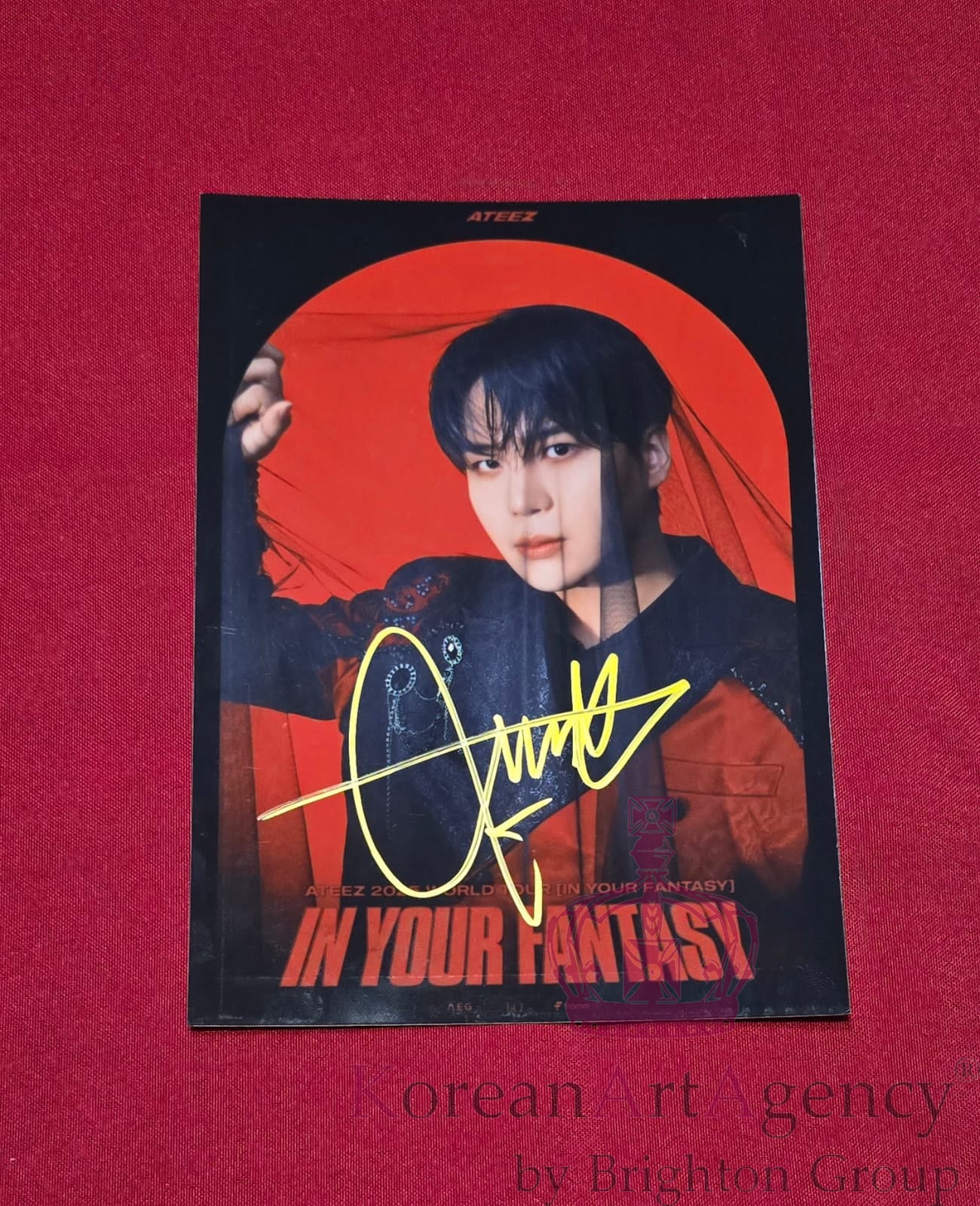 Jongho (ATEEZ) 7" Autograph Photo | K-Pop Idol Signed Collectible