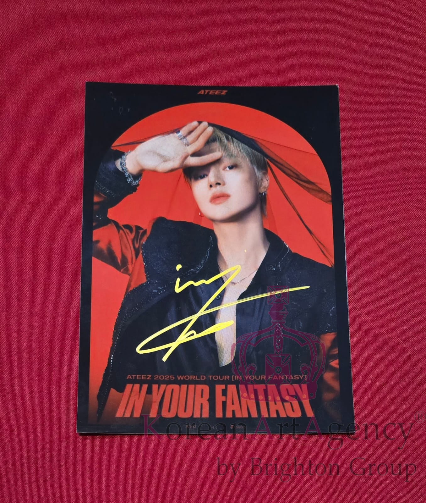 Wooyoung (ATEEZ) 7" Autograph Photo | K-Pop Idol Signed Collectible