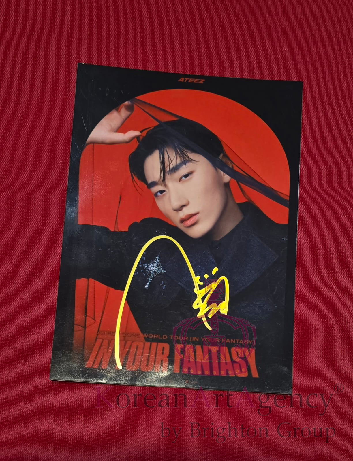 San (ATEEZ) 7" Autograph Photo | K-Pop Idol Signed Collectible