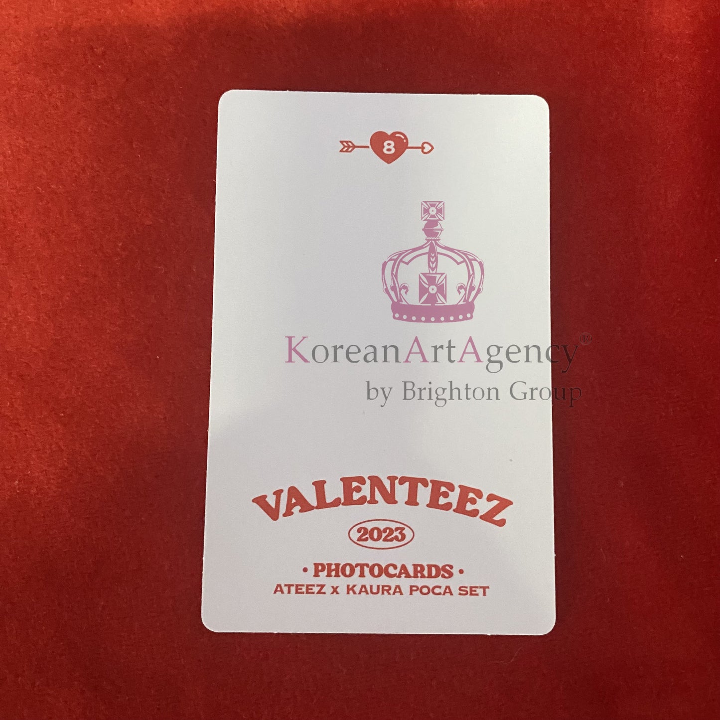 ATEEZ x KAURA "ValenTEEZ" 2023 Poca Set 8pcs Photocard Autographed Hongjoong Seonghwa Yunho Yeosang San Mingi Wooyoung Jongho