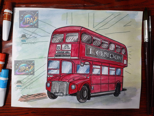 Karan-Saga Artwork – 30x20 cm (London Buses)