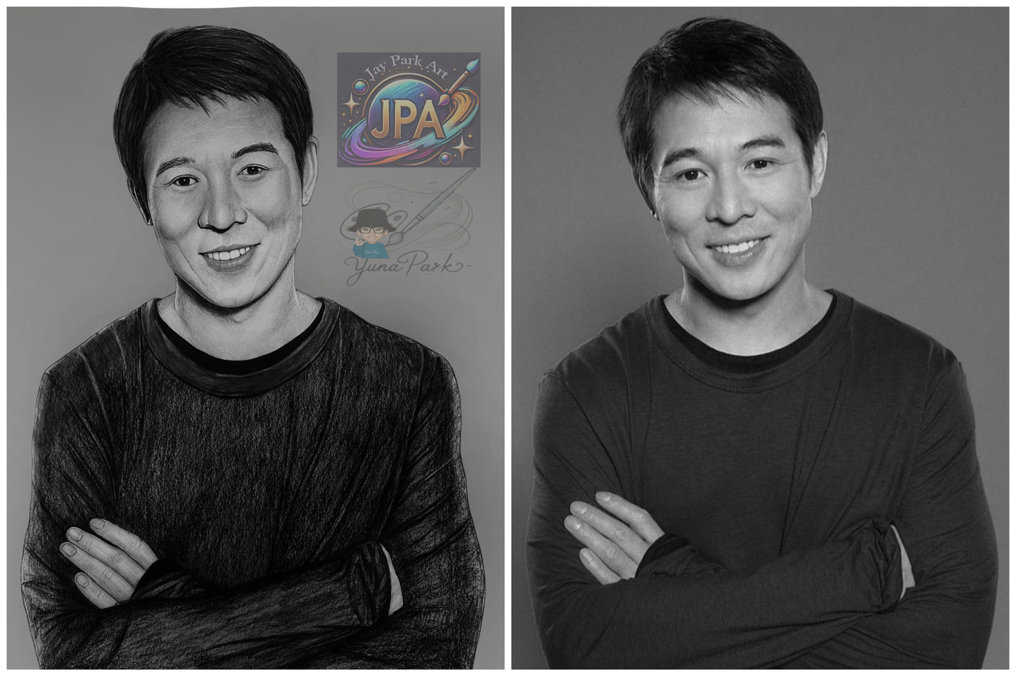 Jet Li Sketch Art – Tribute to a Martial Arts Legend 20x30cm