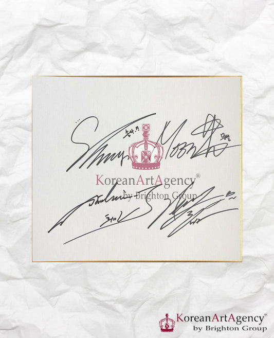 MAMAMOO Shikishi Art Board Autograph 212x182mm Moonbyul Solar Wheein Hwasa