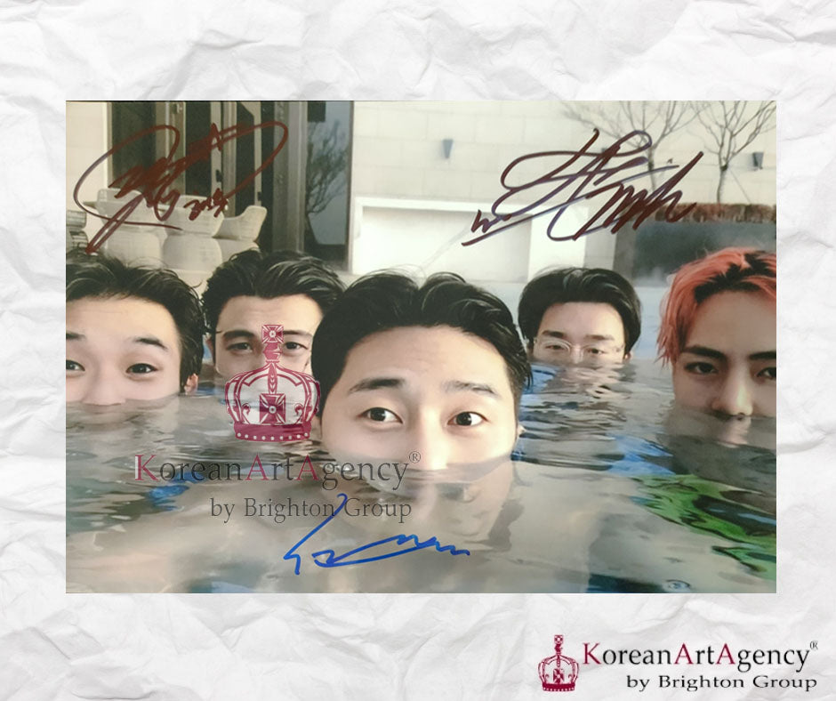 Hwarang The Poet Warrior Youth BTS V Kim Taehyung Park Seo Joon Choi Woo Shik Autograph