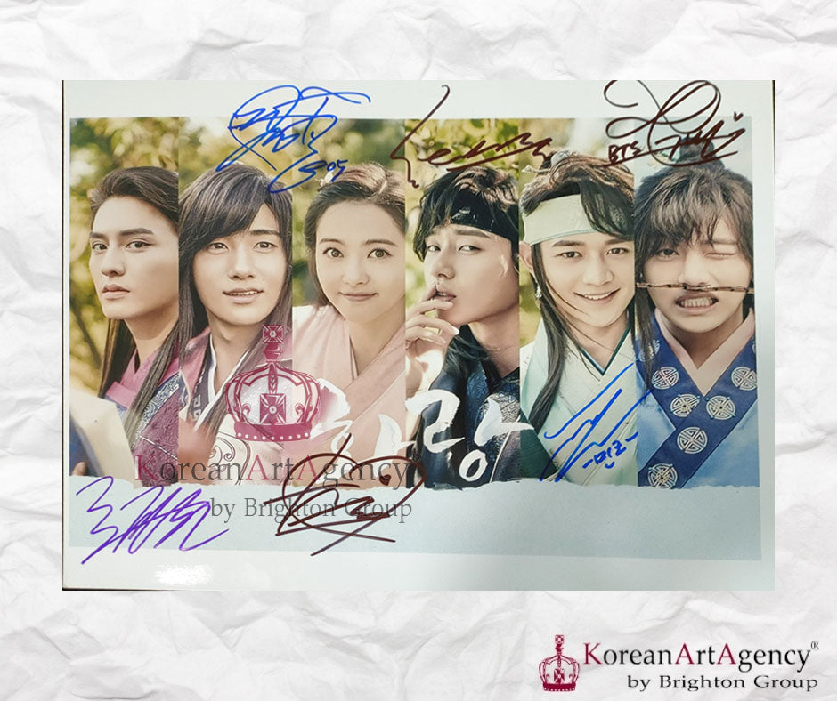 Hwarang The Poet Warrior Youth BTS V Kim Taehyung Park Seo Joon Choi Woo Shik Go Ara Autograph