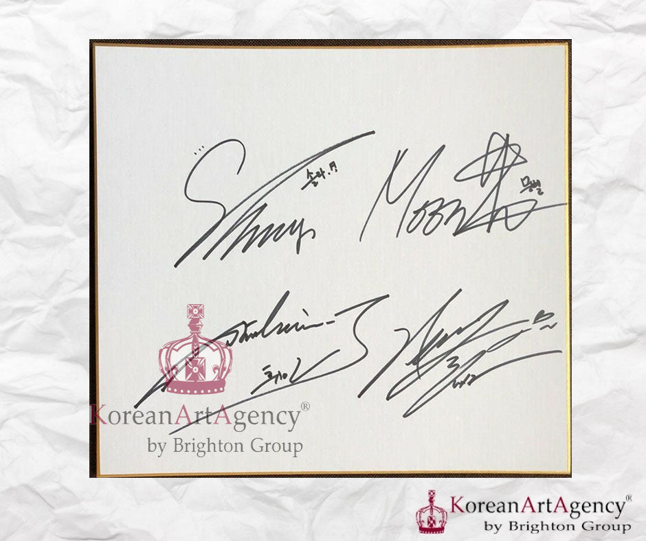 MAMAMOO Shikishi Art Board Autograph 212x182mm Moonbyul Solar Wheein Hwasa