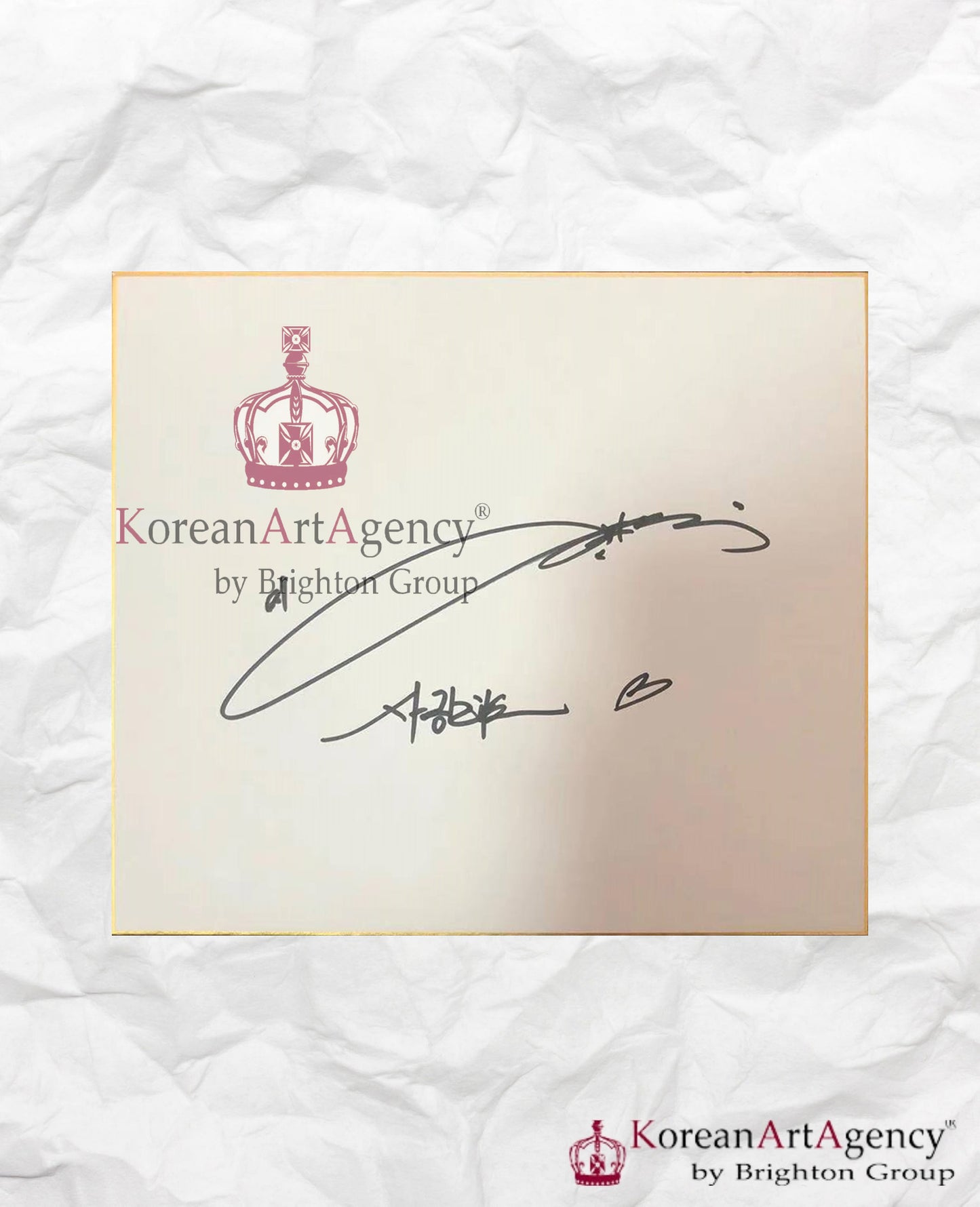 Ji Chang Wook Shikishi Art Board Autograph 212x182mm