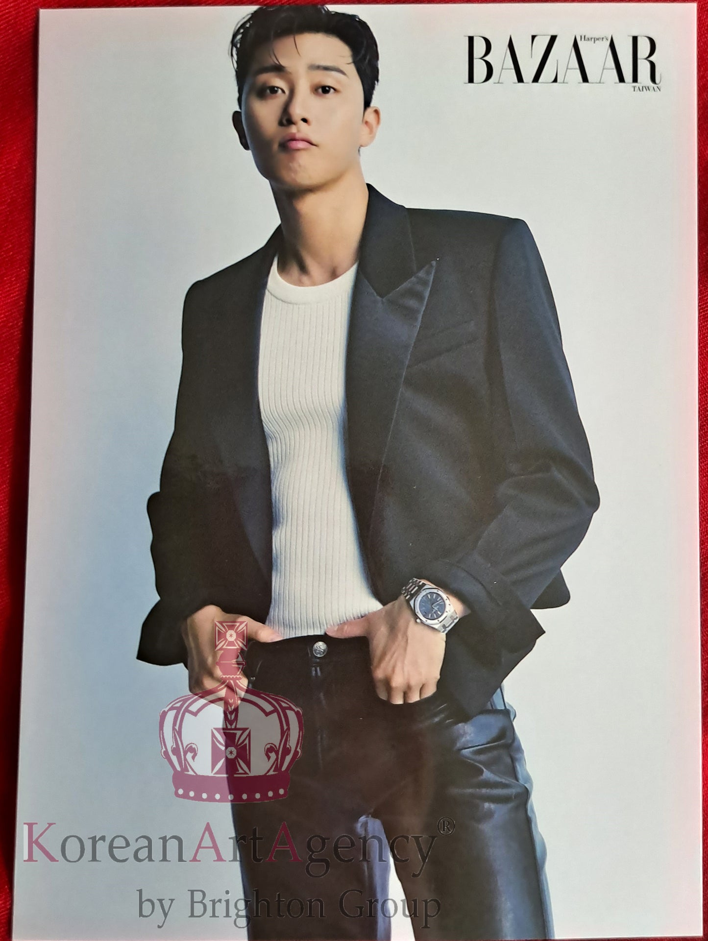 Park Seo Joon Harper's BAZAAR Taiwan MAY 2022 3pcs SET Postcard Autograph