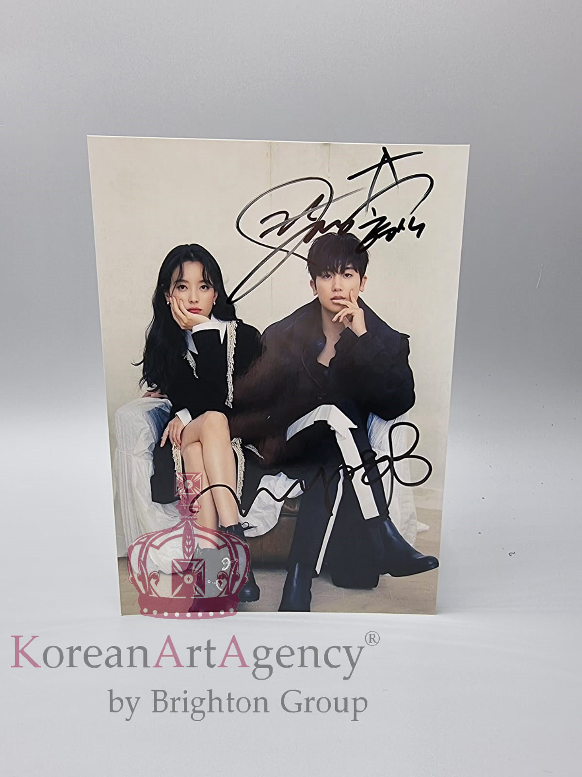 Park Hyung Sik Han Ji Min Two Lights: Relumino 13x18cm Autograph