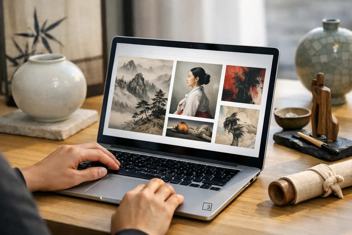 Koreanische Kunstwerke online kaufen mit System