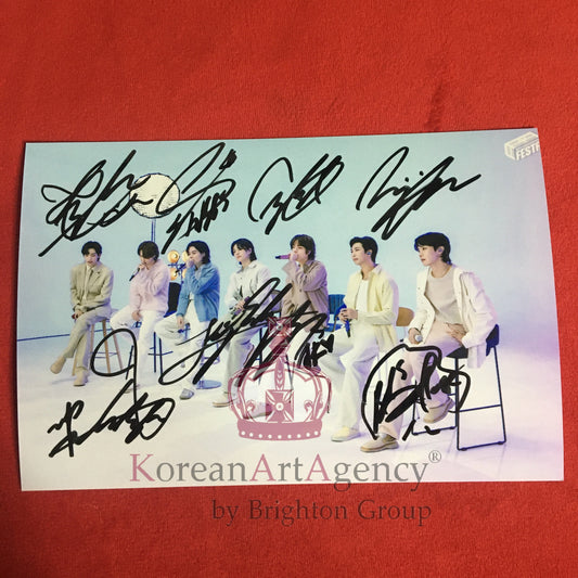 Genuine BTS signed photocard collectible
