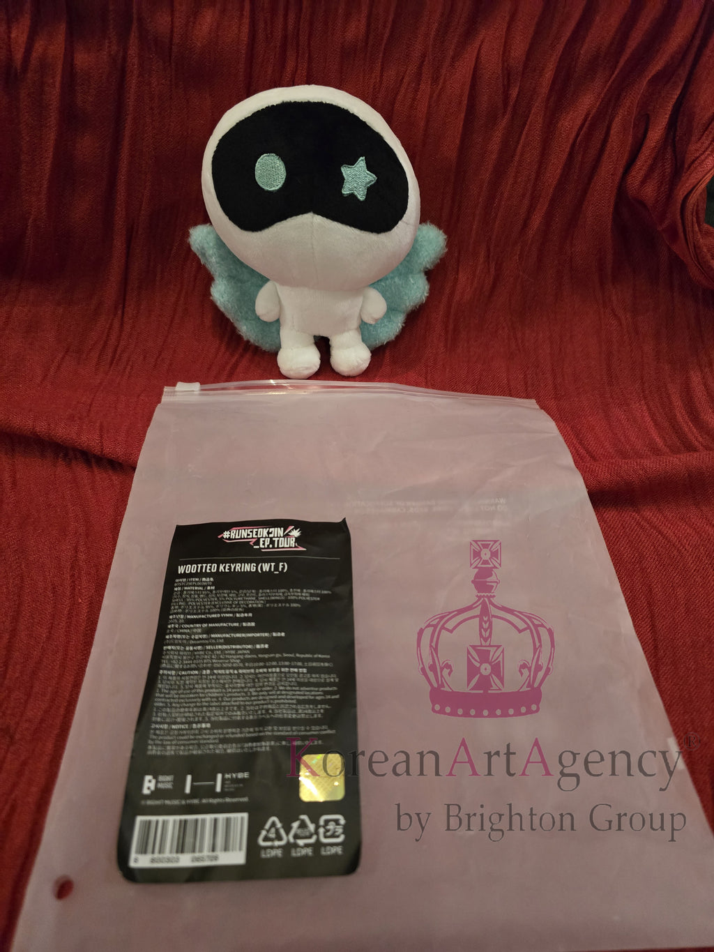 BTS Jin Wootteo Plush Keyring – RUNSEOKJIN EP. Tour “The Astronaut” | Includes FREE Jin Autograph