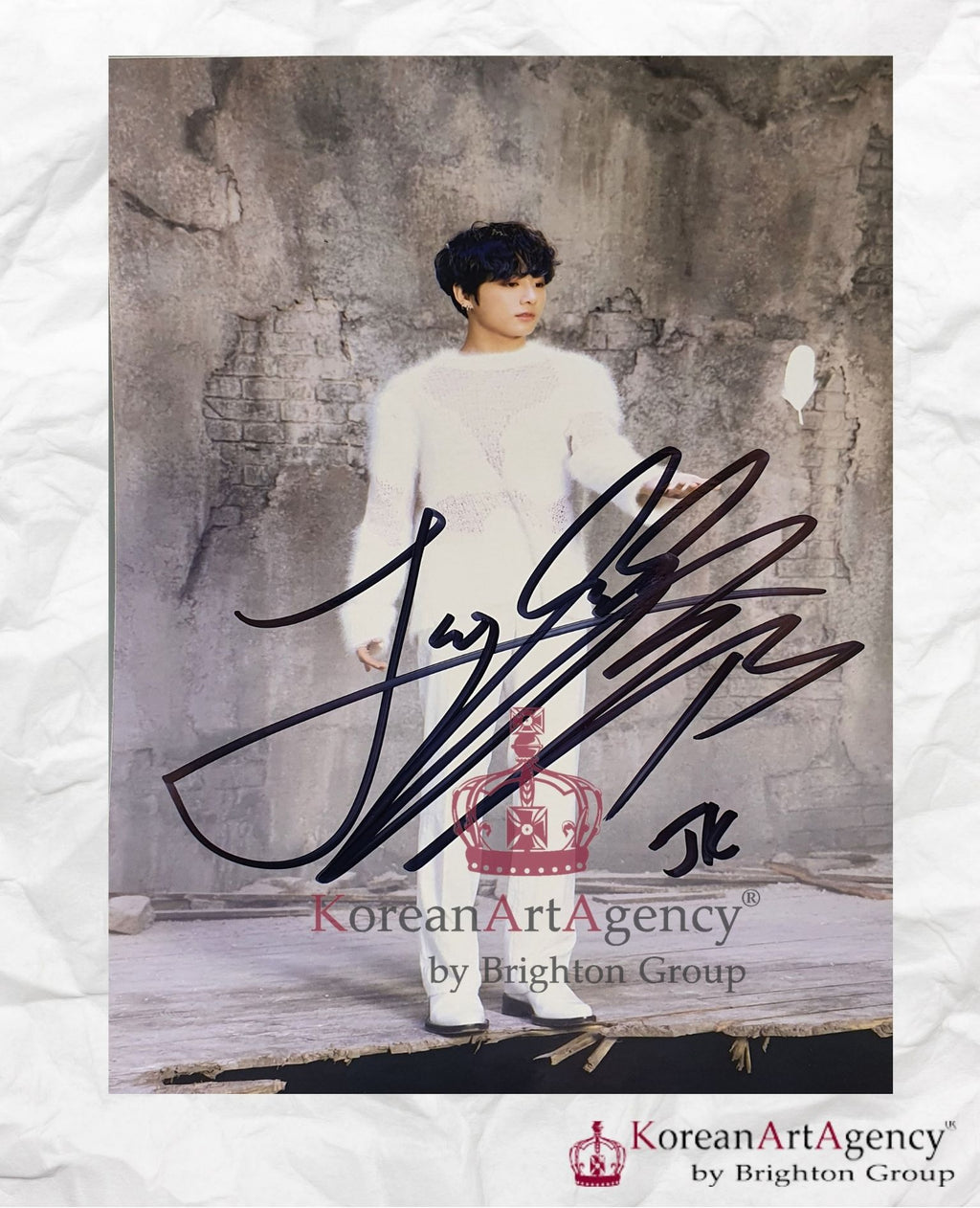 BTS Jungkook Dark Angel AND white Angel Autograph SET - RARE
