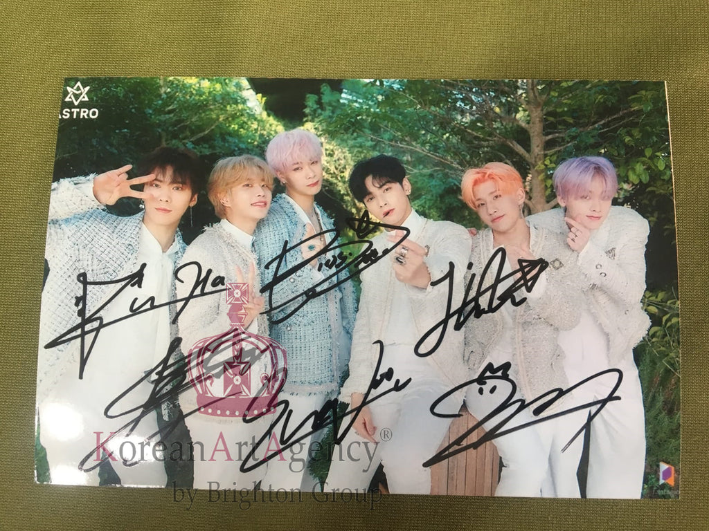 Astro Autograph Moon Bin Cha Eun Woo Rocky Yoo San-ha Jinjin MJ 6inches – Autographs