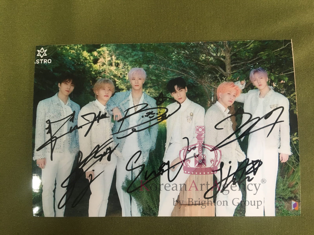 Astro Autograph Moon Bin Cha Eun Woo Rocky Yoo San-ha Jinjin MJ 6inches – Autographs