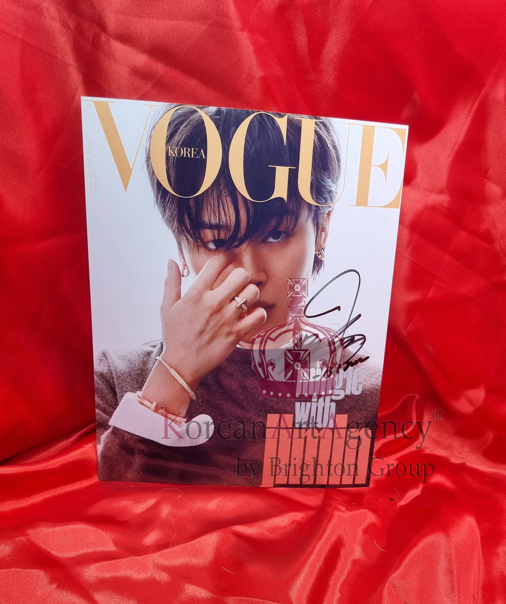 BTS Jimin - VOGUE [Mingle With Jimin] Cover Jimin Apr 2023 10inches Foto Autograph – Autographs