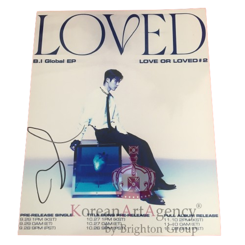 B.I Kim Han Bin 10inches Autograph – Autographs