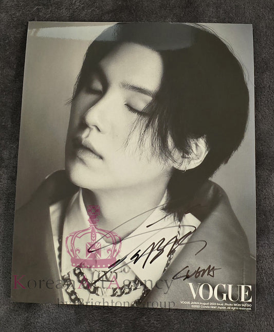 BTS Suga Vogue 10inches Foto Autograph