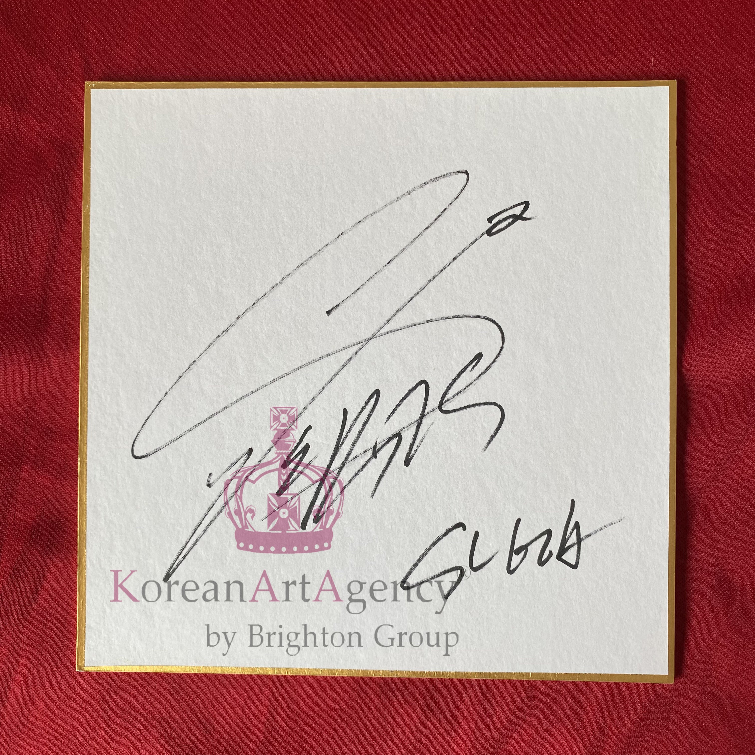 BTS Suga Shikishi Art Board Autograph