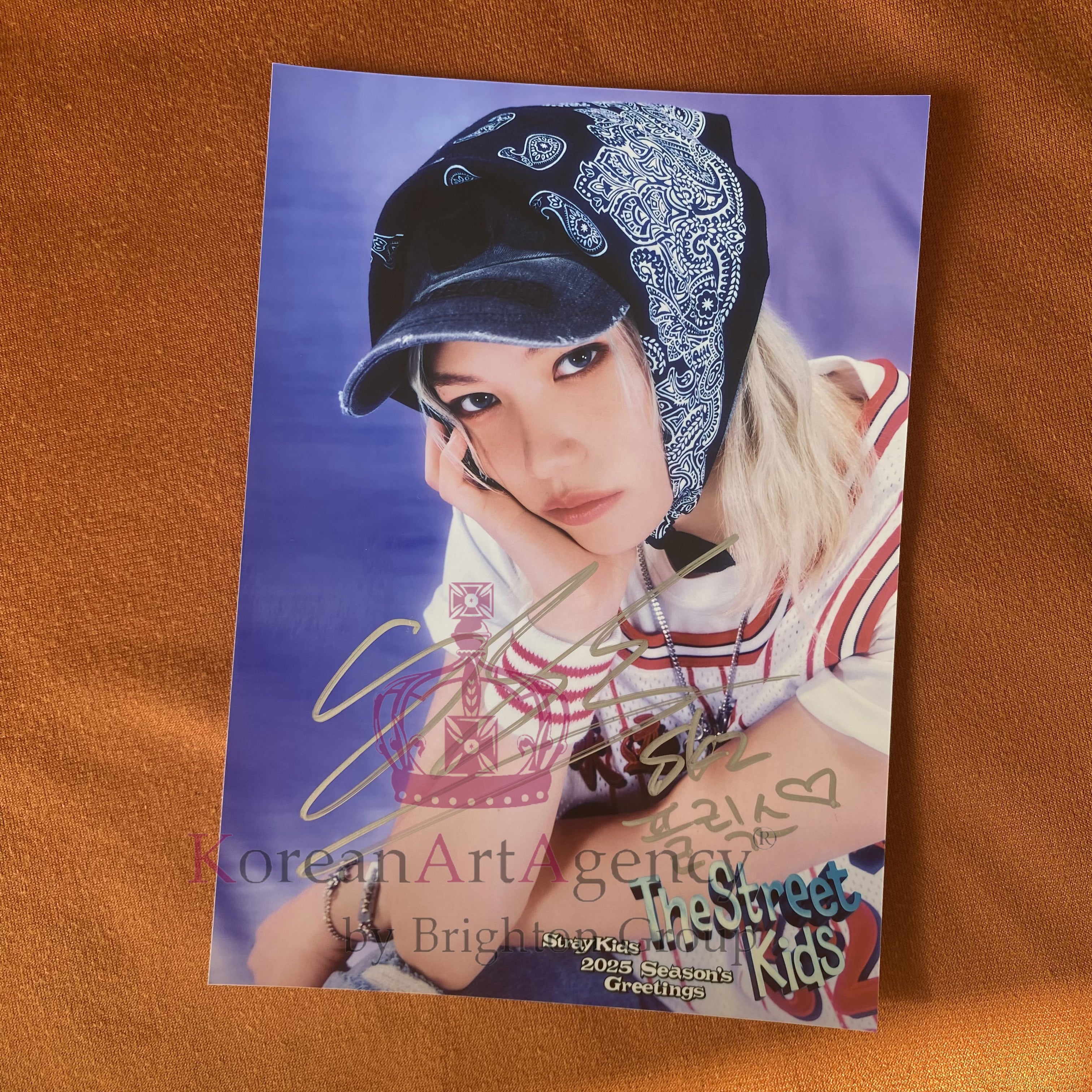 Stray Kids Felix "The Street Kids" Season's Greetings 2025 7-Inch Autographed Photocard