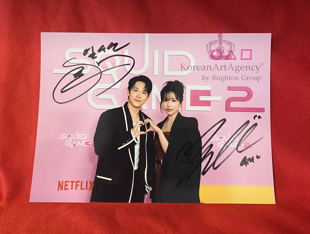 Squid Game Yim Si-Wan & Jo Yuri 7 inches Autograph – Autograph