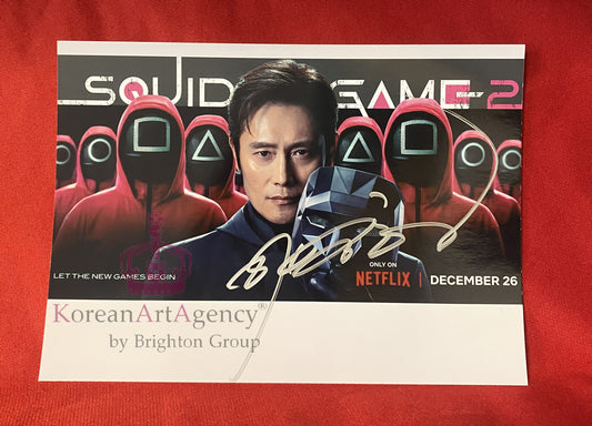 Squid Game Lee Byung Hun 7 inches Autograph