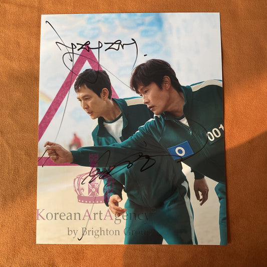 Squid Game Lee Jung Jae and Lee Byung Hun 10inches Autograph