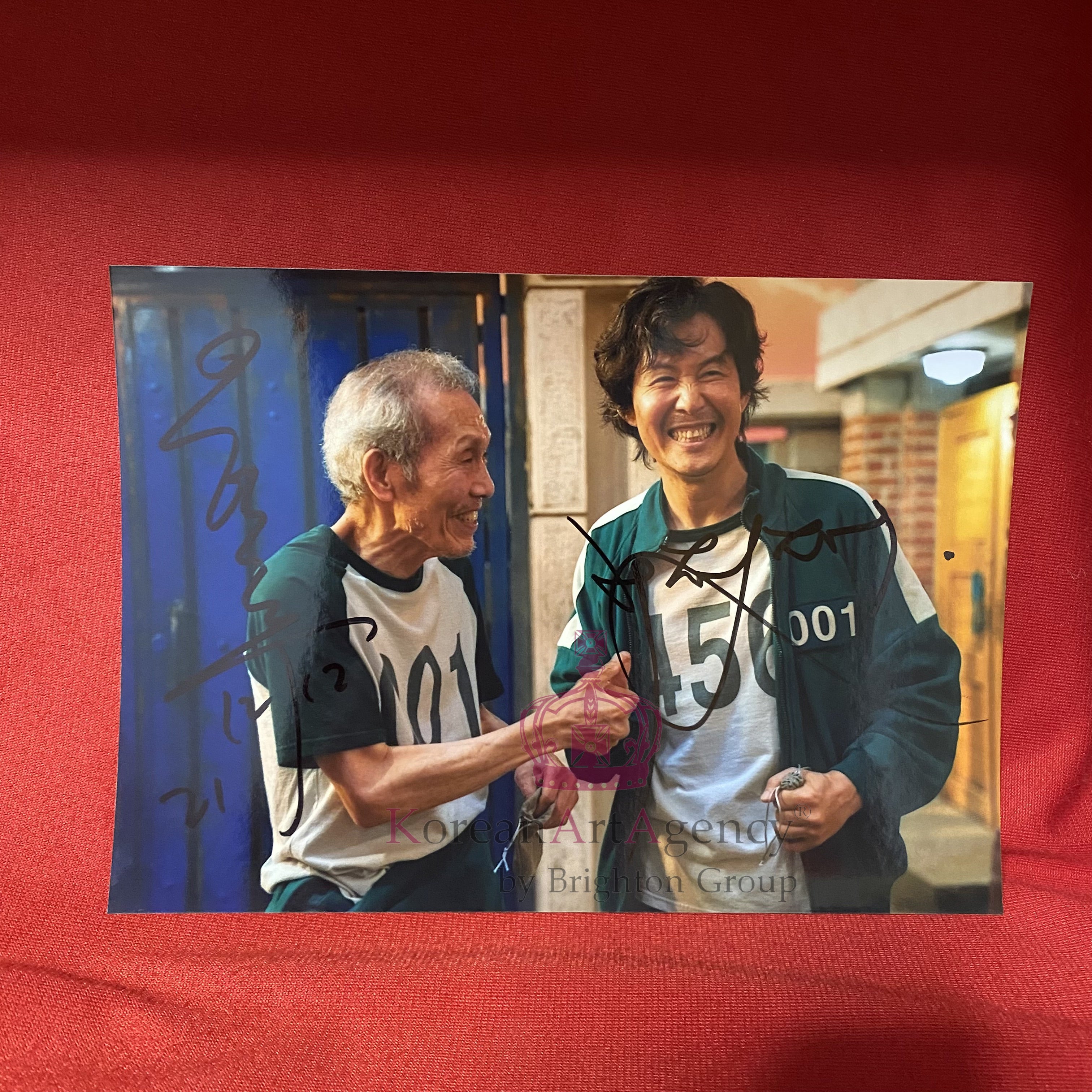 Squid Game Lee Jung Jae & Oh Young-Soo 7-Inch Autograph