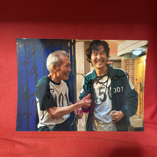 Squid Game Lee Jung Jae & Oh Young-Soo 7-Inch Autograph