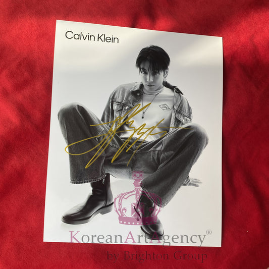 JUNG KOOK (BTS) × CALVIN KLEIN Holiday 2025 Campaign 10″ Autograph – Limited Edition Signed Photo