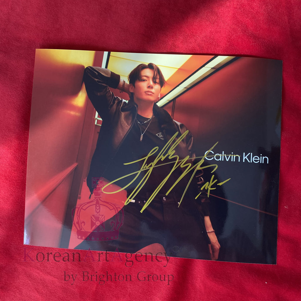 JUNG KOOK (BTS) × CALVIN KLEIN Holiday 2025 Campaign 10″ Autograph – Limited Edition Signed Photo – Autographs