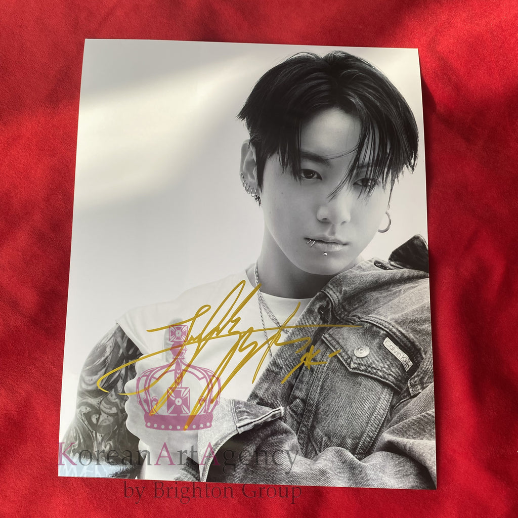 JUNG KOOK (BTS) × CALVIN KLEIN Holiday 2025 Campaign 10″ Autograph – Limited Edition Signed Photo – Autographs