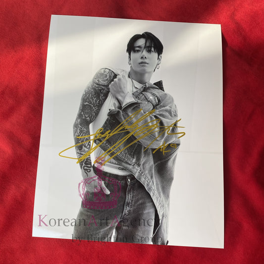 JUNG KOOK (BTS) × CALVIN KLEIN Holiday 2025 Campaign 10″ Autograph – Limited Edition Signed Photo