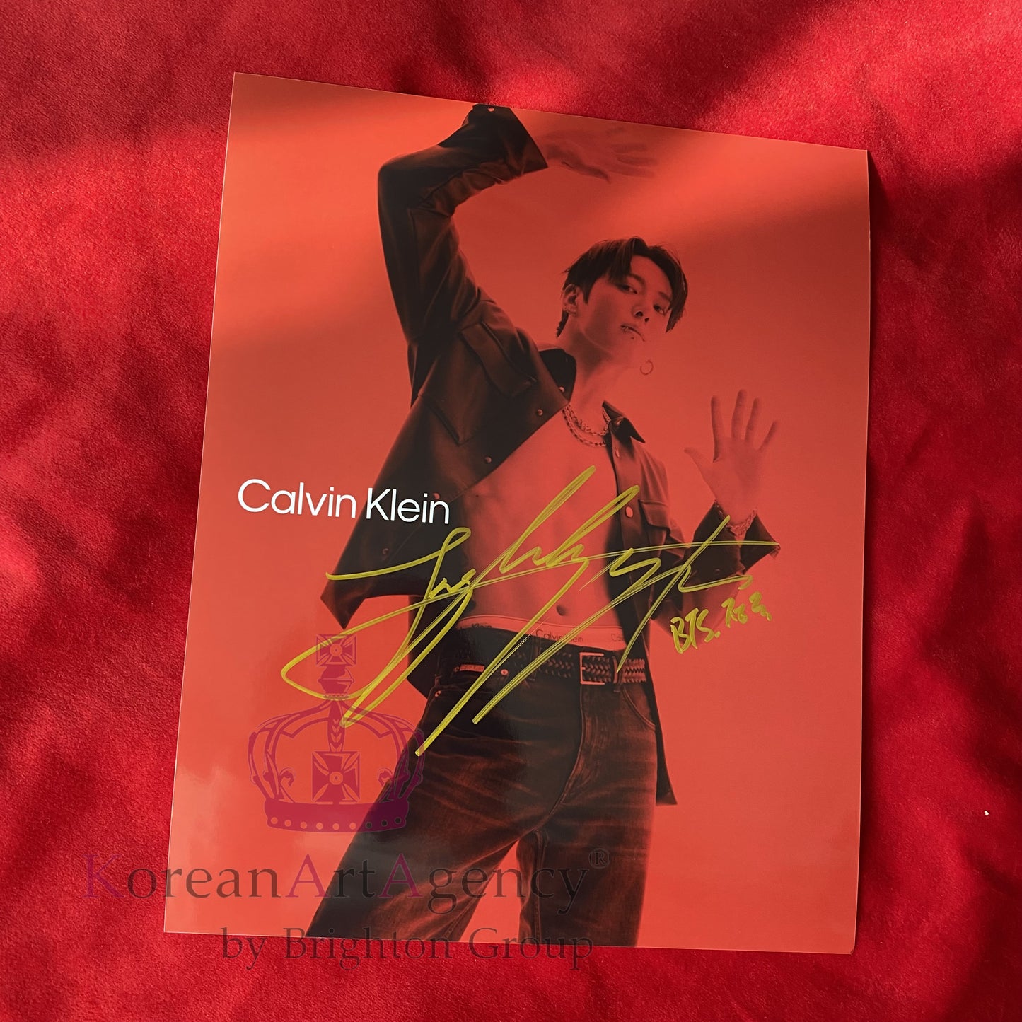 JUNG KOOK (BTS) × CALVIN KLEIN Holiday 2025 Campaign 10″ Autograph – Limited Edition Signed Photo