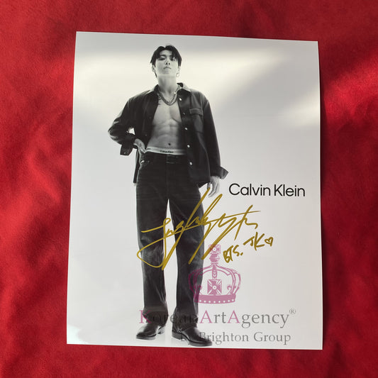 JUNG KOOK (BTS) × CALVIN KLEIN Holiday 2025 Campaign 10″ Autograph – Limited Edition Signed Photo