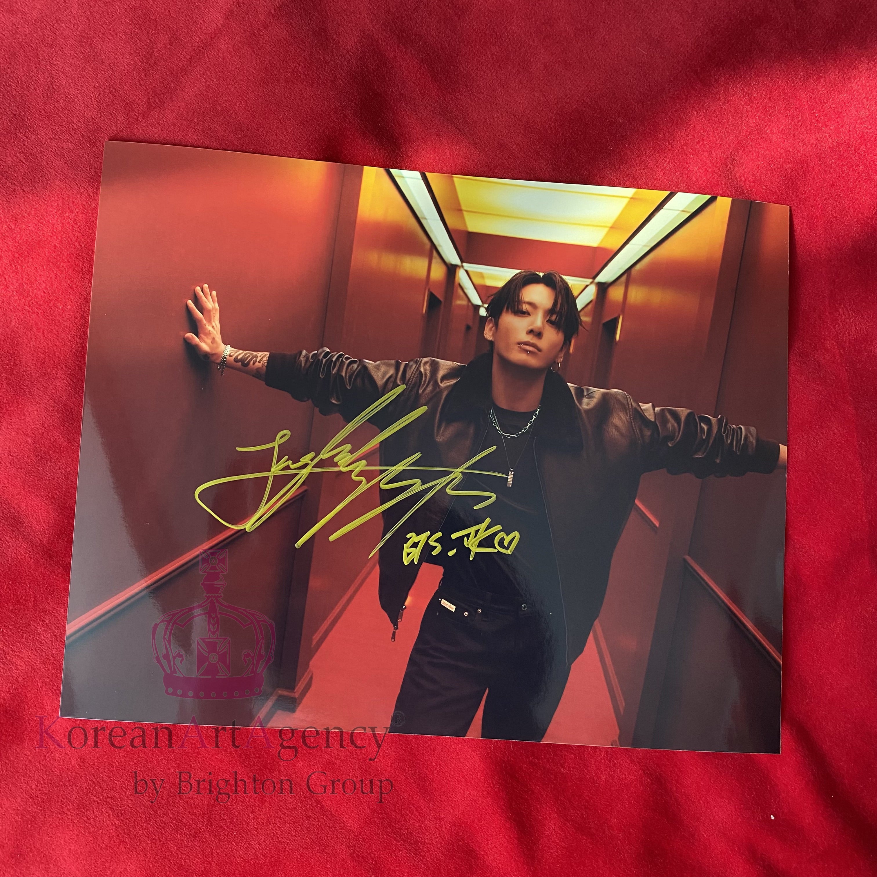 JUNG KOOK (BTS) × CALVIN KLEIN Holiday 2025 Campaign 10″ Autograph – Limited Edition Signed Photo