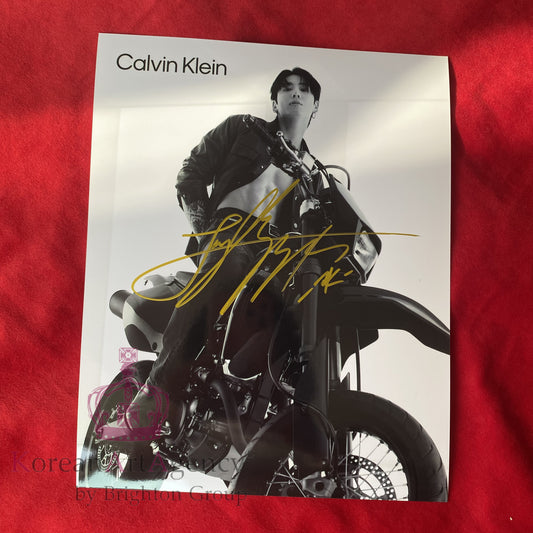 JUNG KOOK (BTS) × CALVIN KLEIN Holiday 2025 Campaign 10″ Autograph – Limited Edition Signed Photo
